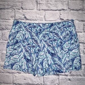 Lilly Pulitzer Women's Stretch Knit Side Zip Shorts Size 6 Rayon Nylon Blend